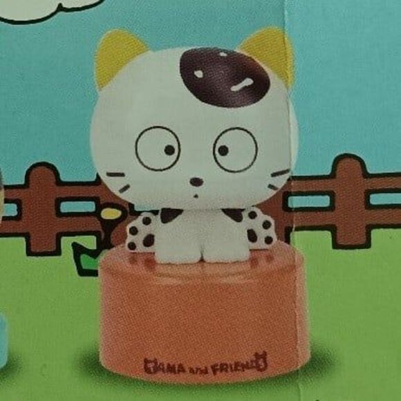 Tama and friends white cat Shaky head figurine - Picture 2 of 8